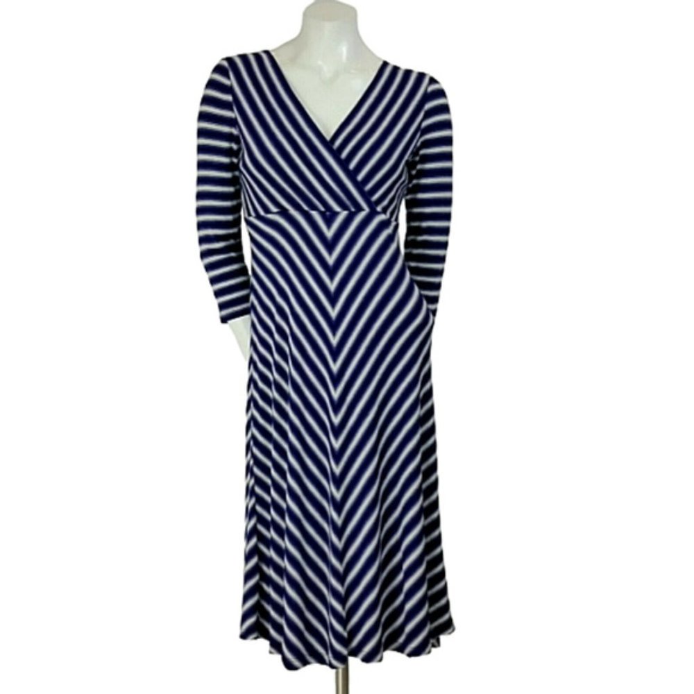 Calvin Klein Striped Soft & Cozy A-Line Midi Dress